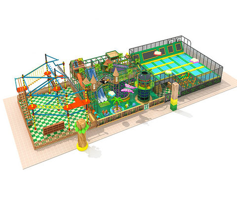 εσωτερικός εξοπλισμός παιδικών χαρών παιδιών Themed ζουγκλών 5.2m για το κέντρο ISO9001 οικογενειακού παιχνιδιού